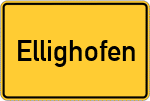 Place name sign Ellighofen