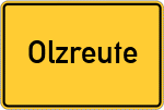 Place name sign Olzreute