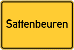 Place name sign Sattenbeuren
