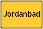 Place name sign Jordanbad