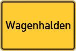 Place name sign Wagenhalden