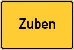 Place name sign Zuben