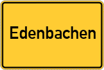 Place name sign Edenbachen