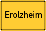 Place name sign Erolzheim