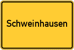 Place name sign Schweinhausen