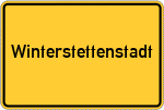 Place name sign Winterstettenstadt
