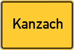 Place name sign Kanzach