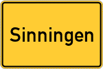 Place name sign Sinningen