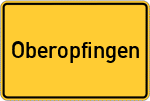 Place name sign Oberopfingen