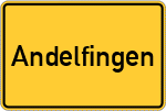 Place name sign Andelfingen