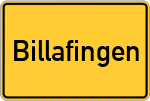 Place name sign Billafingen