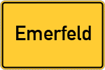 Place name sign Emerfeld