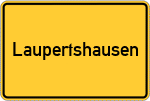 Place name sign Laupertshausen