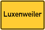 Place name sign Luxenweiler