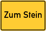 Place name sign Zum Stein