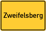 Place name sign Zweifelsberg