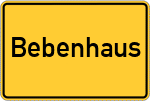 Place name sign Bebenhaus