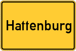 Place name sign Hattenburg
