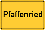 Place name sign Pfaffenried