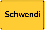 Place name sign Schwendi