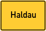 Place name sign Haldau
