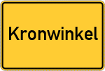 Place name sign Kronwinkel
