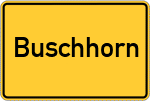Place name sign Buschhorn