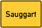 Place name sign Sauggart