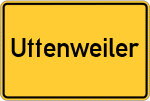 Place name sign Uttenweiler