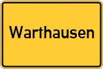 Place name sign Warthausen
