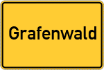 Place name sign Grafenwald