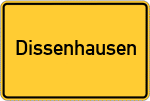 Place name sign Dissenhausen