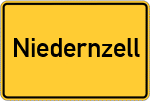 Place name sign Niedernzell