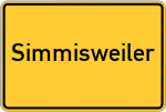 Place name sign Simmisweiler