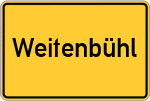 Place name sign Weitenbühl