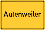 Place name sign Autenweiler