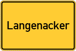 Place name sign Langenacker