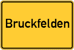 Place name sign Bruckfelden