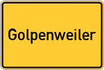 Place name sign Golpenweiler