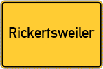 Place name sign Rickertsweiler