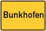 Place name sign Bunkhofen