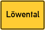 Place name sign Löwental