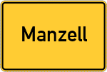 Place name sign Manzell