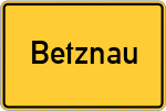 Place name sign Betznau