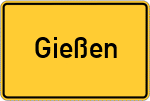Place name sign Gießen