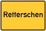 Place name sign Retterschen