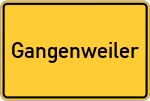 Place name sign Gangenweiler