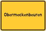 Place name sign Obermeckenbeuren