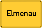 Place name sign Elmenau