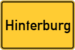 Place name sign Hinterburg